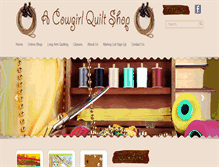 Tablet Screenshot of acowgirlquiltshop.com